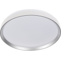 LED ρυθμιζόμενο φωτιστικό οροφής LIXAN LED/65W/230V 3000–6500K διάμ. 48,6 εκ. λευκό/ασημί + τηλεχειριστήριο