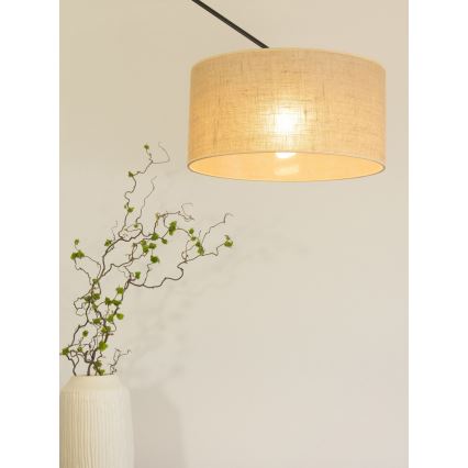 LED Ρυθμιζόμενο φωτιστικό οροφής σε ράβδο GORTA 1xE27/60W/230V από γιούτα
