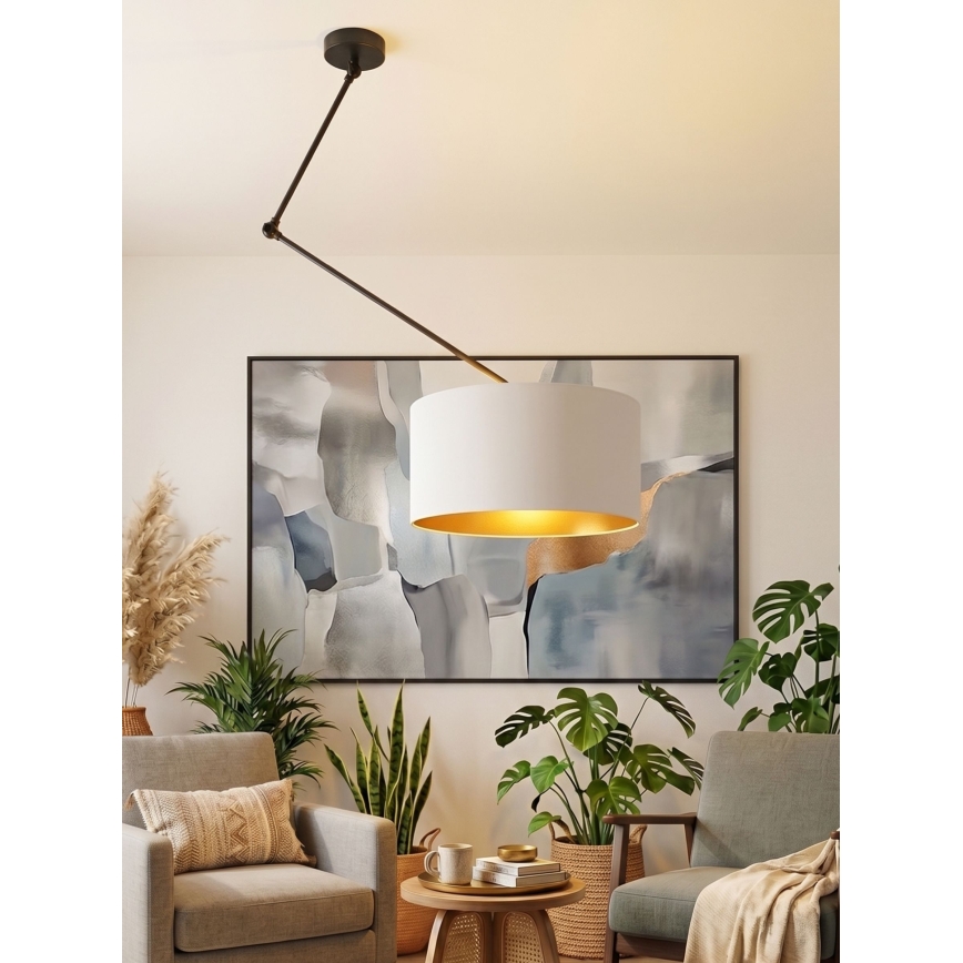 LED ρυθμιζόμενο φωτιστικό οροφής σε ράβδο GORTA 1xE27/60W/230V λευκό/χρυσό