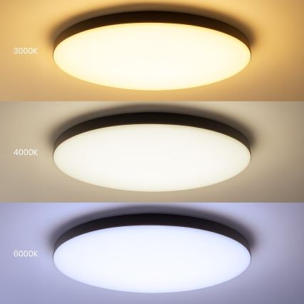 Ρυθμιζόμενο LED φωτιστικό οροφής SIENA LED/80W/230V 3000-6000K Ø 75 cm μαύρο + τηλεχειριστήριο