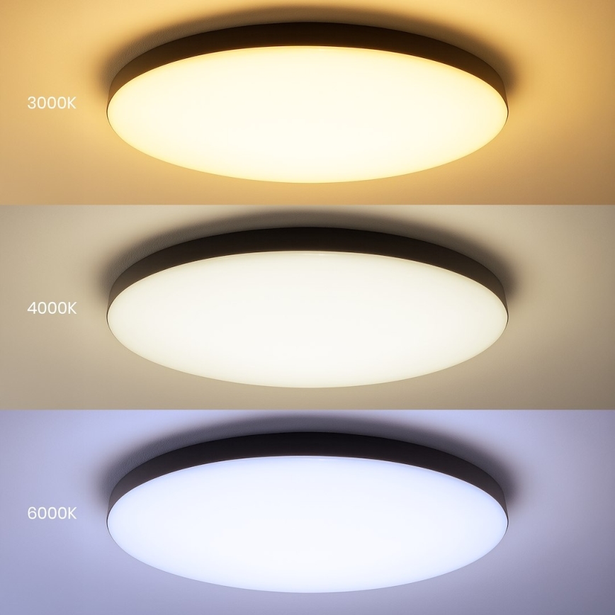 Ρυθμιζόμενο LED φωτιστικό οροφής SIENA LED/80W/230V 3000-6000K Ø 75 cm μαύρο + τηλεχειριστήριο