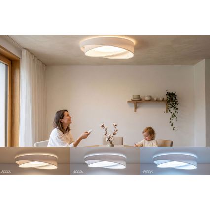 LED Ρυθμιζόμενο φωτιστικό οροφής SMART GALAXY MODERN LED/24W/230V 3000-6500K διάμ. 55 cm λευκό + τηλεχειριστήριο