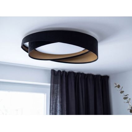 Ρυθμιζόμενο LED φωτιστικό οροφής SMART GALAXY MODERN LED/24W/230V 3000-6500K Ø 55 cm μαύρο/χρυσό + τηλεχειριστήριο