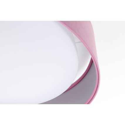 LED Ρυθμιζόμενο Φωτιστικό Οροφής SMART GALAXY LED/24W/230V Ø 44 εκ. Ροζ/Ασημί 3000-6500K + Τηλεχειριστήριο