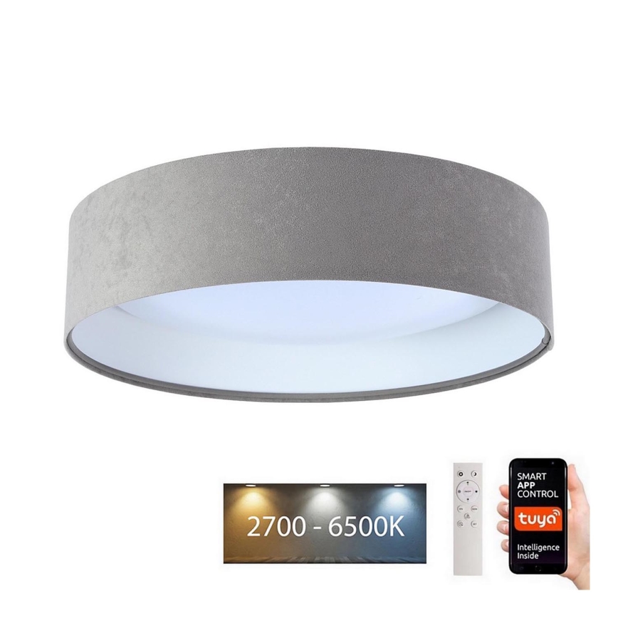 LED Ρυθμιζόμενο Φωτιστικό Οροφής SMART GALAXY LED/24W/230V διάμ. 45 εκ. 2700-6500K Wi-Fi Tuya γκρι/λευκό + τηλεχειριστήριο