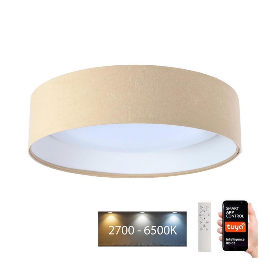LED Ρυθμιζόμενο Φωτιστικό Οροφής SMART GALAXY LED/24W/230V διάμ. 45 εκ. 2700-6500K Wi-Fi Tuya μπεζ/λευκό + τηλεχειριστήριο