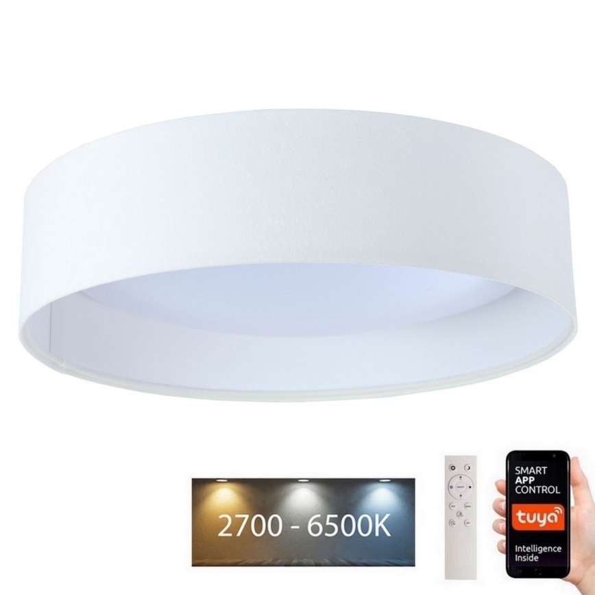 LED Ρυθμιζόμενο Φωτιστικό Οροφής SMART GALAXY LED/36W/230V διάμ. 55 εκ. 2700-6500K Wi-Fi Tuya λευκό + τηλεχειριστήριο