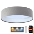 LED Ρυθμιζόμενο Φωτιστικό Οροφής SMART GALAXY LED/36W/230V διάμ. 55 εκ. 2700-6500K Wi-Fi Tuya γκρι/λευκό + τηλεχειριστήριο