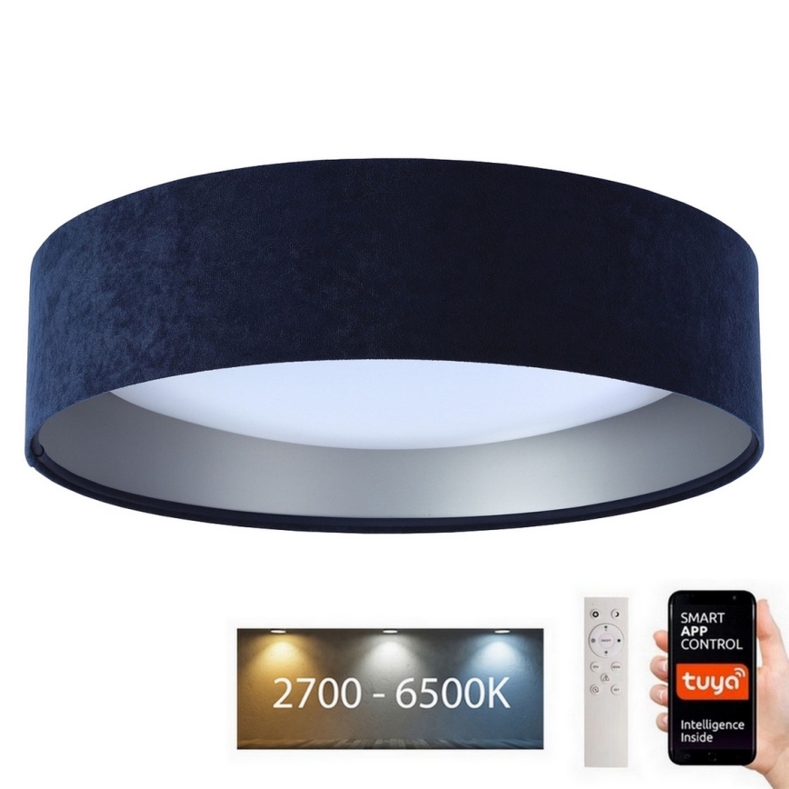 LED Ρυθμιζόμενο Φωτιστικό Οροφής SMART GALAXY LED/36W/230V διάμ. 55 εκ. 2700-6500K Wi-Fi Tuya μπλε/ασημί + τηλεχειριστήριο