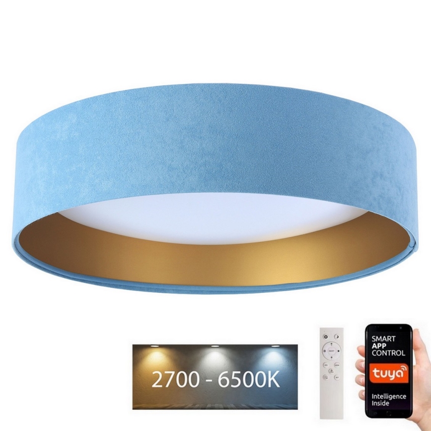 LED Ρυθμιζόμενο Φωτιστικό Οροφής SMART GALAXY LED/36W/230V διάμ. 55 εκ. 2700-6500K Wi-Fi Tuya μπλε/χρυσό + τηλεχειριστήριο