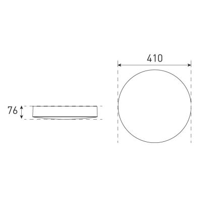 LED Ρυθμιζόμενο φωτιστικό οροφής μπάνιου VARIO LUMO LED/22/32W/230V 3000/4000/5700K διάμ. 41 εκ. IP44 μαύρο