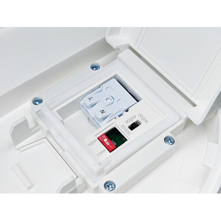 LED Ρυθμιζόμενο φωτιστικό οροφής μπάνιου VARIO NOVA LED/13/18W/230V 3000/4000/5700K διάμ. 36 εκ. IP44 λευκό