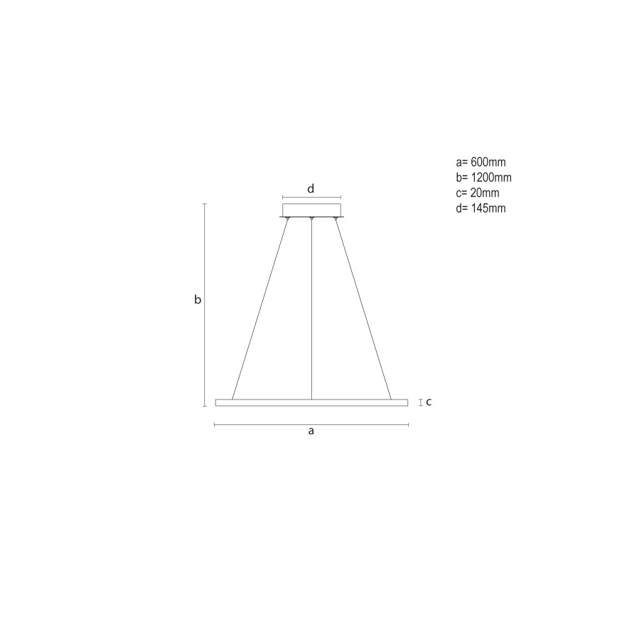 LED Ρυθμιζόμενο κρεμαστό φωτιστικό με καλώδιο LED/32W/230V 3000-6500K διάμ. 60 cm + τηλεχειριστήριο