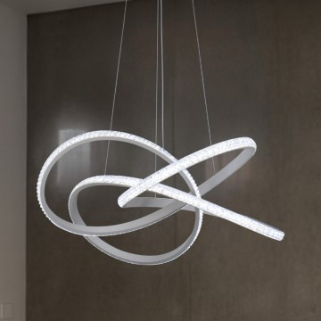 LED Ρυθμιζόμενο κρεμαστό φωτιστικό με καλώδιο ανάρτησης LED/95W/230V 3000-6500K Ø57 cm + τηλεχειριστήριο