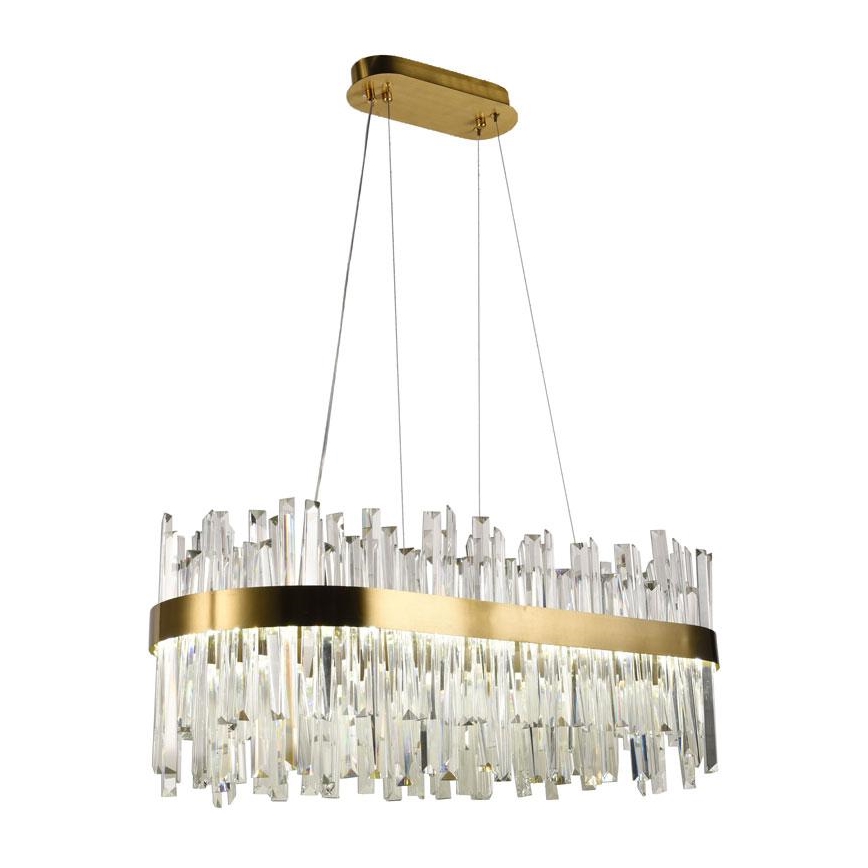 LED Ρυθμιζόμενο κρυστάλλινο φωτιστικό οροφής με καλώδιο LED/90W/230V 3000-6500K + τηλεχειριστήριο