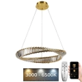 LED Ρυθμιζόμενο Κρυστάλλινο Φωτιστικό Οροφής με Καλώδιο LED/40W/230V 3000-6500K + τηλεχειριστήριο