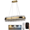 LED Ρυθμιζόμενο κρυστάλλινο φωτιστικό οροφής με καλώδιο LED/45W/230V 3000-6500K + τηλεχειριστήριο