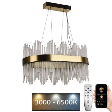 LED Ρυθμιζόμενο Κρυστάλλινο Φωτιστικό Οροφής με Καλώδιο LED/70W/230V 3000-6500K + τηλεχειριστήριο