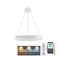 LED Ρυθμιζόμενο κρυστάλλινο φωτιστικό οροφής με καλώδιο LED/80W/230V 3000-6500K λευκό + τηλεχειριστήριο