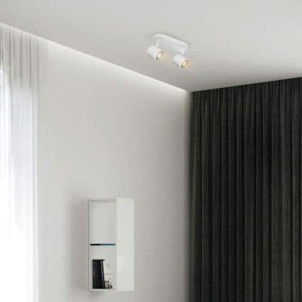 LED Ρυθμιζόμενο Σποτ Φωτιστικό MANU 2xGU10/5,8W/230V λευκό