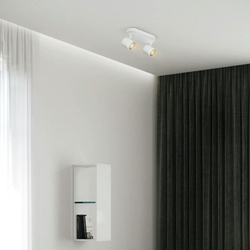 LED Ρυθμιζόμενο Σποτ Φωτιστικό MANU 2xGU10/5,8W/230V λευκό