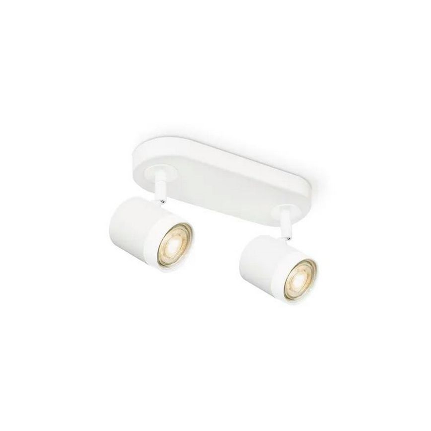 LED Ρυθμιζόμενο Σποτ Φωτιστικό MANU 2xGU10/5,8W/230V λευκό