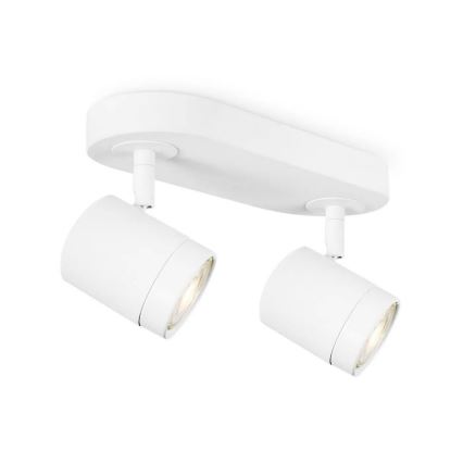 LED Ρυθμιζόμενο Σποτ Φωτιστικό MANU 2xGU10/5,8W/230V λευκό