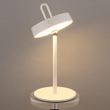 LED ρυθμιζόμενο επαναφορτιζόμενο επιτραπέζιο φωτιστικό εξωτερικού χώρου με έλεγχο αφής GENTLE LED/1,5W/3,7V 3000 mAh IP44 λευκό