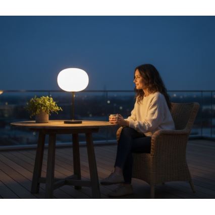 LED ρυθμιζόμενη επαναφορτιζόμενη επιτραπέζια λάμπα εξωτερικού χώρου VENEZIA LED/2W/5V 2700K IP54 4000 mAh μαύρη