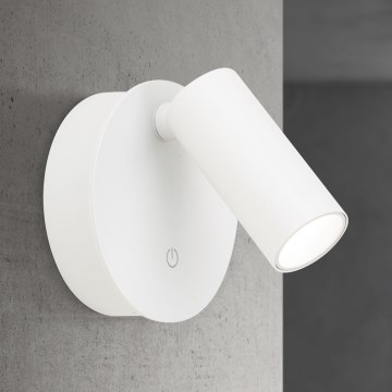 LED Ρυθμιζόμενο επαναφορτιζόμενο με έλεγχο αφής επιτοίχιο σποτ φωτιστικό LUXY LED/1W/5V 2200 mAh 2700/3000/4000K λευκό