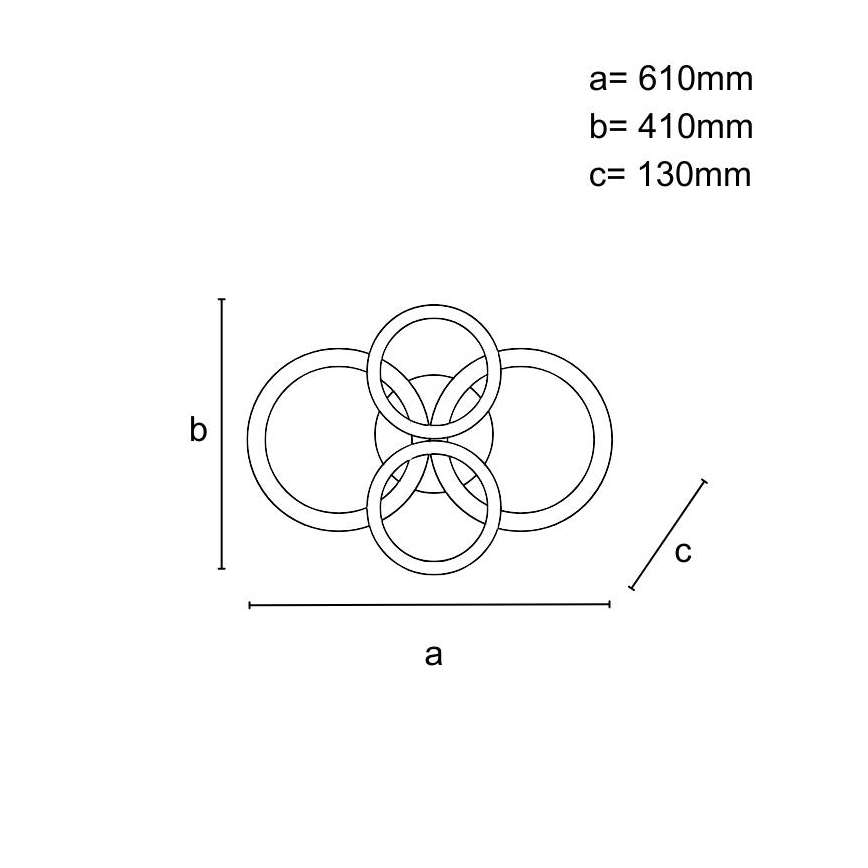 LED ρυθμιζόμενο επιφανειακό φωτιστικό οροφής LED/150W/230V 3000-6500K + τηλεχειριστήριο