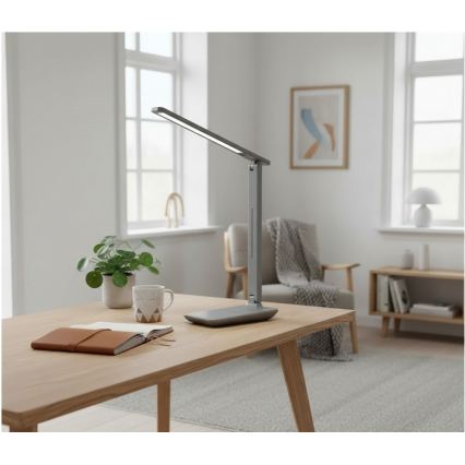 LED Ρυθμιζόμενο επιτραπέζιο φωτιστικό NOBLITE N LED/7W/230V 3000/4000/6500K γκρι