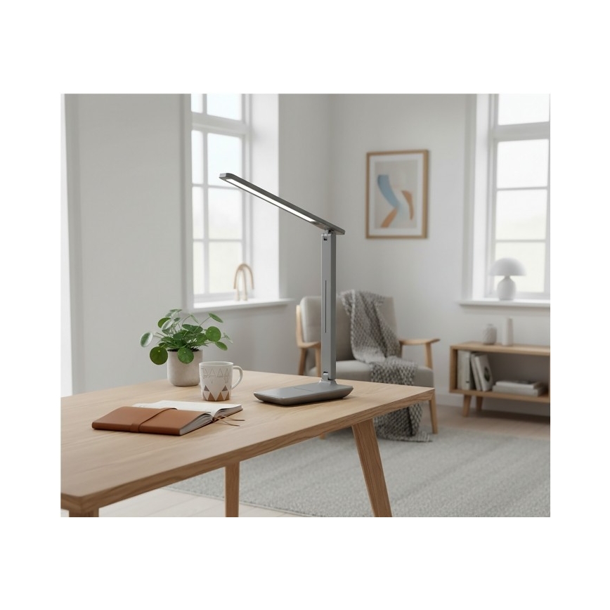 LED Ρυθμιζόμενο επιτραπέζιο φωτιστικό NOBLITE N LED/7W/230V 3000/4000/6500K γκρι