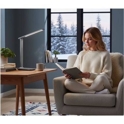 LED Ρυθμιζόμενο επιτραπέζιο φωτιστικό NOBLITE N LED/7W/230V 3000/4000/6500K γκρι