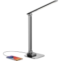 LED Ρυθμιζόμενο Επιτραπέζιο Φωτιστικό με USB LED/7,5W/230V 3000K/4000K/5500K ανθρακί