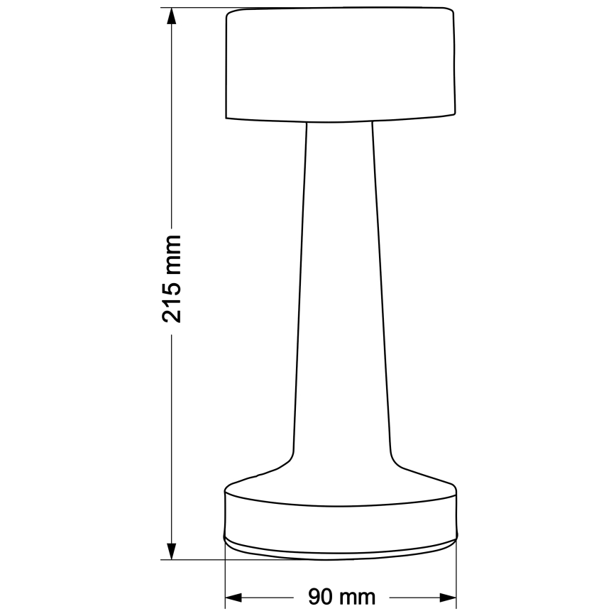 LED ρυθμιζόμενο επιτραπέζιο φωτιστικό αφής SIMPLY LED/5V 2700/4000/6500K 800 mAh χρυσό