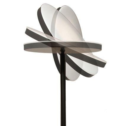 LED ρυθμιζόμενο επιδαπέδιο φωτιστικό NORA LED/25W/230V 2200/3000/4000K + LED/5W 3000K μαύρο + τηλεχειριστήριο