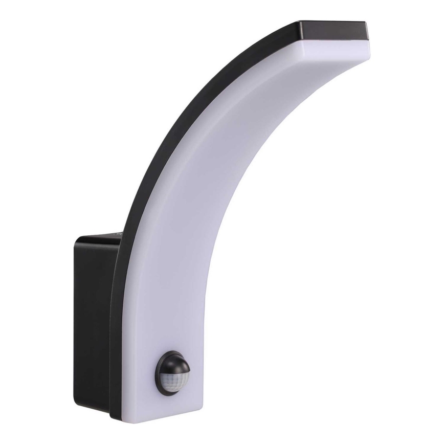 LED ρυθμιζόμενο εξωτερικό επιτοίχιο φωτιστικό με αισθητήρα κίνησης και σούρουπου LED/12/15/20W/230V IP65 μαύρο