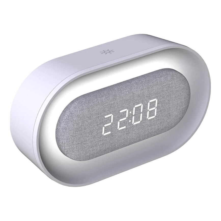 LED Ρυθμιζόμενο νυχτερινό φωτιστικό με ξυπνητήρι KAJA LED/1,3W/5V 3000K