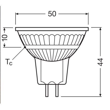 LED Ρυθμιζόμενη προβολική λάμπα MR16 GU5,3/3,4W/12V 4000K 36° CRI 90 - Ledvance