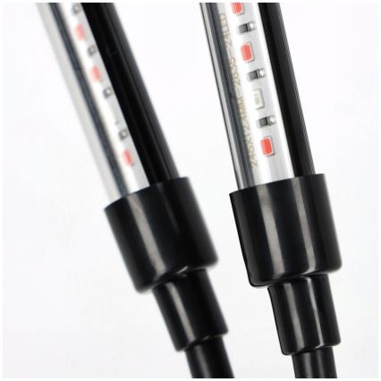 LED Ρυθμιζόμενος ευέλικτος επιτραπέζιος φωτισμός με κλιπ για καλλιέργεια φυτών VITARO 4xLED/10W/230V μαύρο