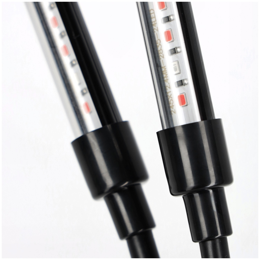 LED Ρυθμιζόμενος ευέλικτος επιτραπέζιος φωτισμός με κλιπ για καλλιέργεια φυτών VITARO 4xLED/10W/230V μαύρο