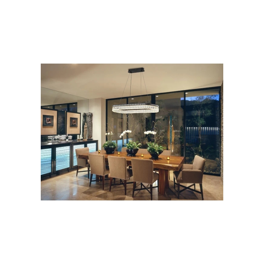 Ρυθμιζόμενος κρυστάλλινος LED πολυέλαιος σε καλώδιο THALIA LED/50W/230V 3000-6000K + τηλεχειριστήριο