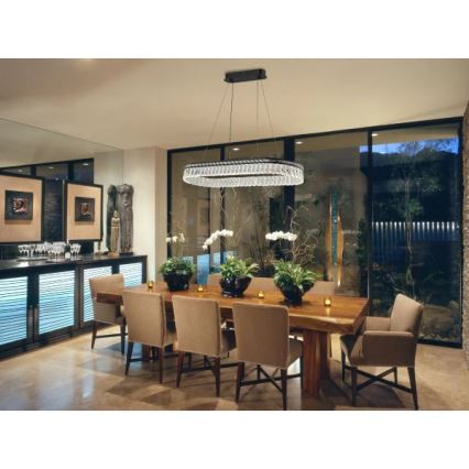 Ρυθμιζόμενος κρυστάλλινος LED πολυέλαιος σε καλώδιο THALIA LED/50W/230V 3000-6000K + τηλεχειριστήριο