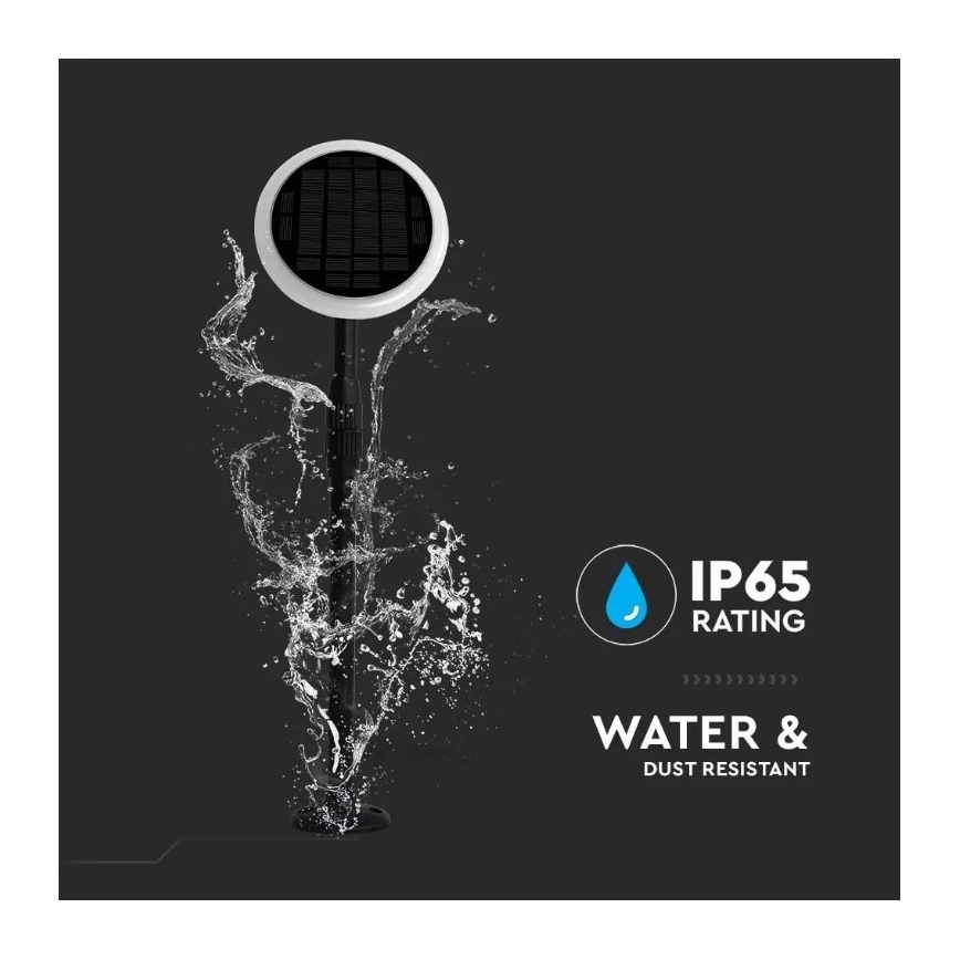 Ρυθμιζόμενος ηλιακός λαμπτήρας LED GARDEN LED/8W/5V 60-129 εκ. 3000K IP65 2000 mAh