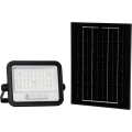 LED Ρυθμιζόμενος ηλιακός προβολέας LED/100W/3,2V 2000-8000K IP65 5000 mAh μαύρο + τηλεχειριστήριο