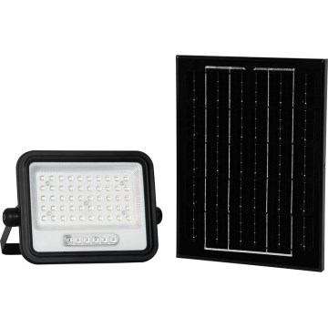 LED Ρυθμιζόμενος ηλιακός προβολέας LED/100W/3,2V 2000-8000K IP65 5000 mAh μαύρο + τηλεχειριστήριο