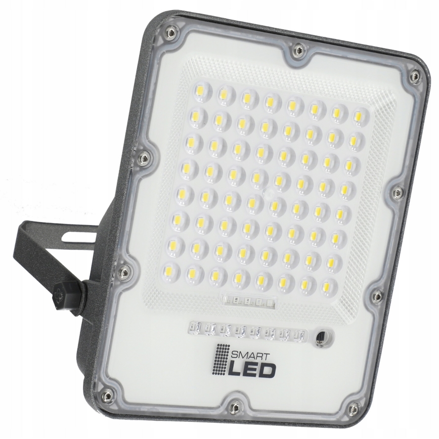 Ρυθμιζόμενος ηλιακός προβολέας LED/100W/3,2V 5000K 10500 mAh IP65 μαύρος + τηλεχειριστήριο