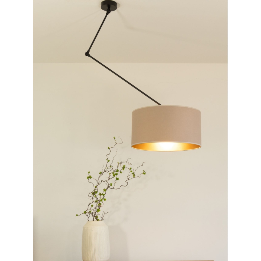 LED ρυθμιζόμενος πολυέλαιος σε ράβδο GORTA 1xE27/60W/230V μπεζ/χρυσό