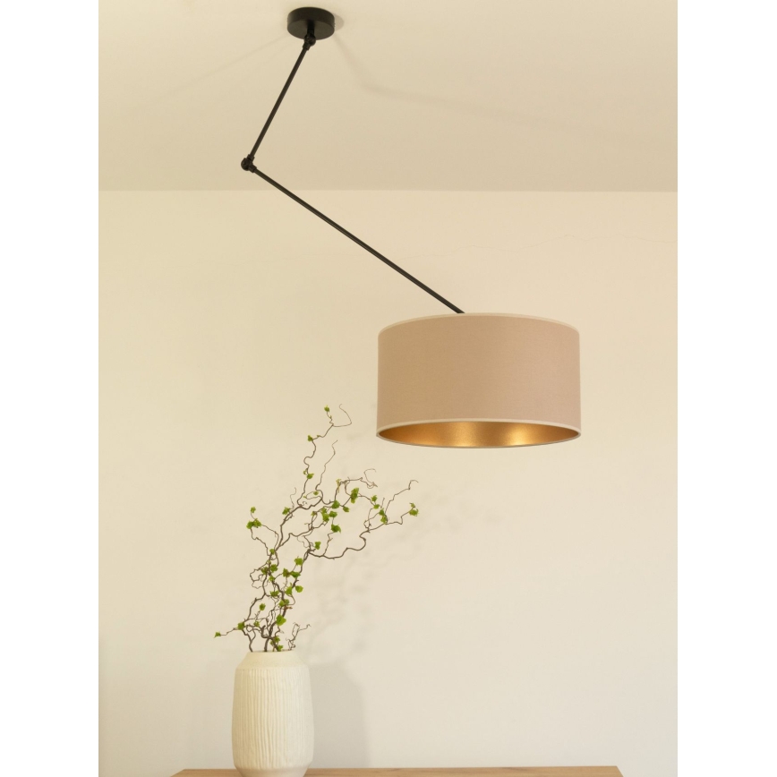 LED ρυθμιζόμενος πολυέλαιος σε ράβδο GORTA 1xE27/60W/230V μπεζ/χρυσό